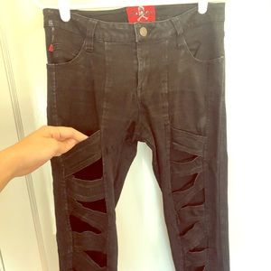 Royal bones slashed skinny jeans
